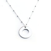 EMMA - customizable silver donut necklace 20mm